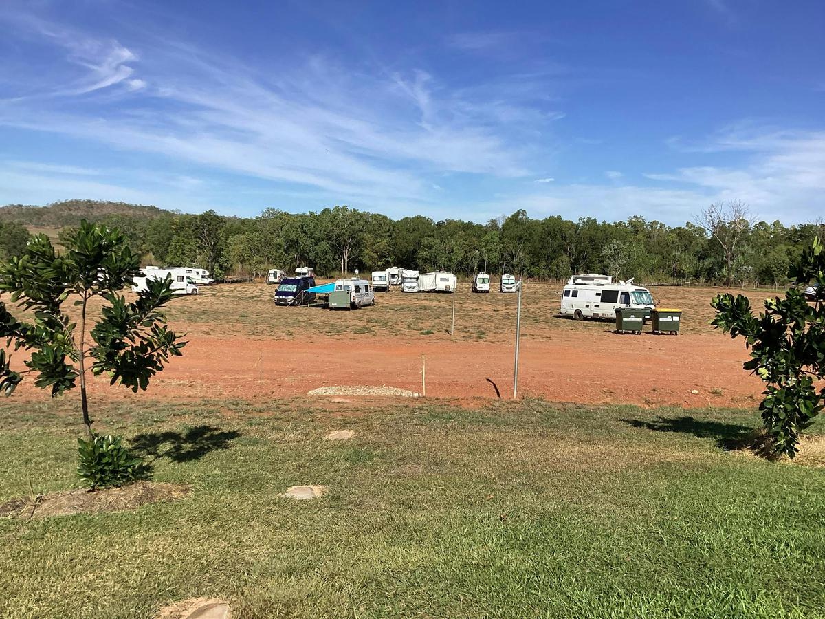 Campers enjoying the park