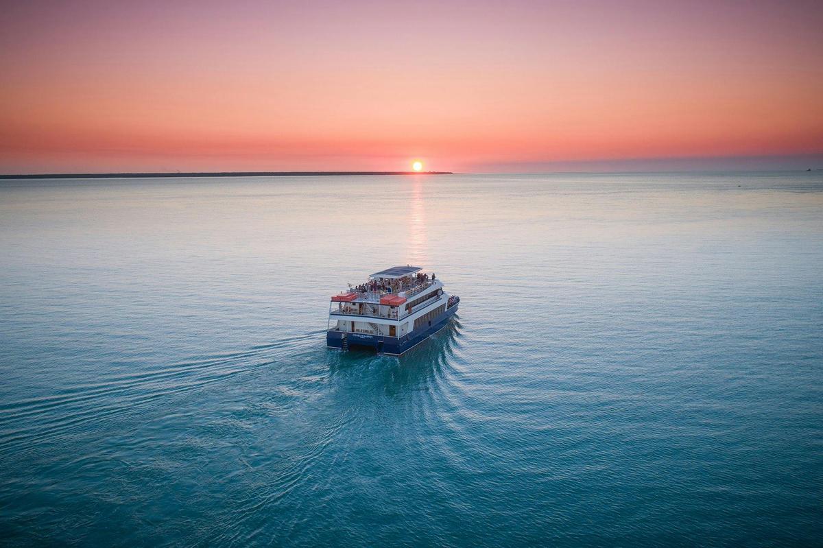 Charles Darwin at sunset