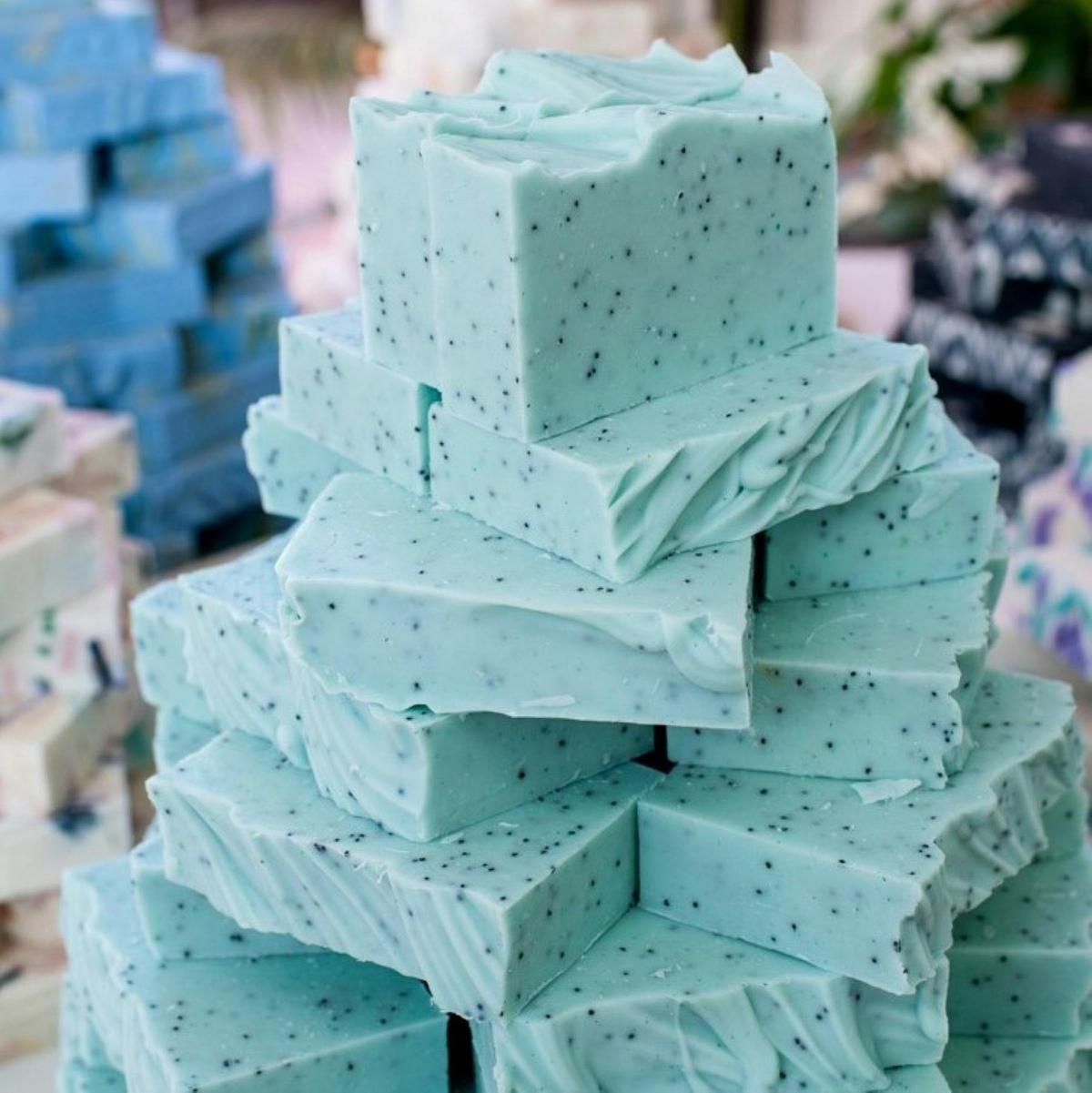 Mint Pop soap stack