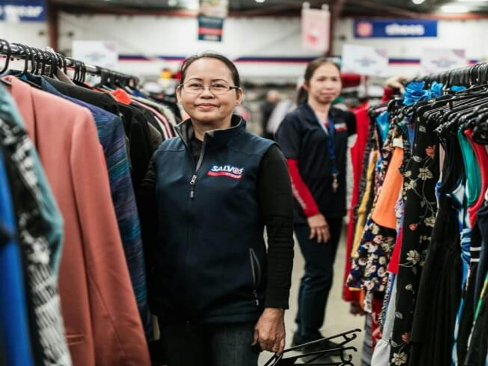 Volunteering at the Salvos store