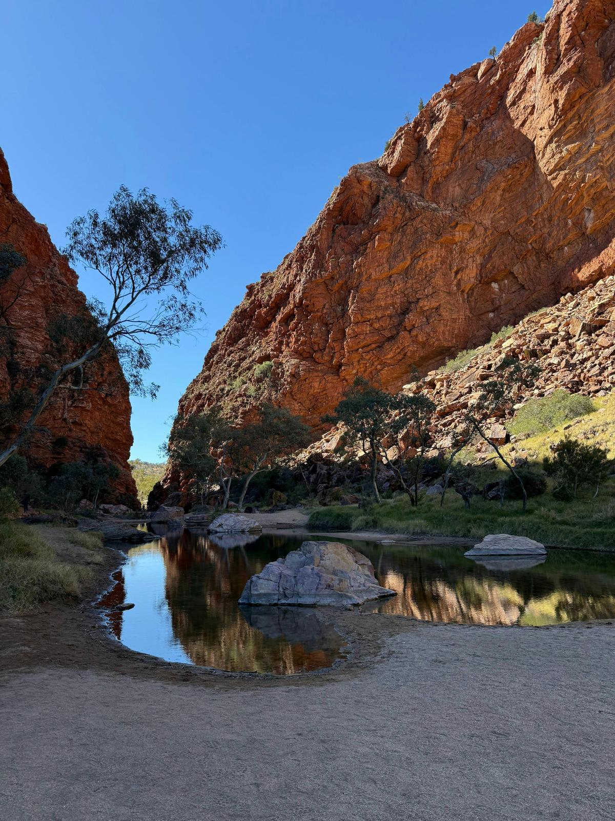Peaceful waterholes and ancient landscapes define the Larapinta Trail experience