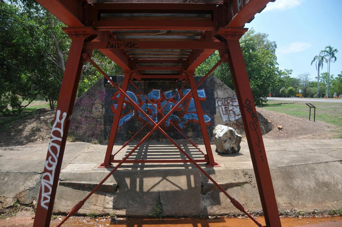underside of the bridge.