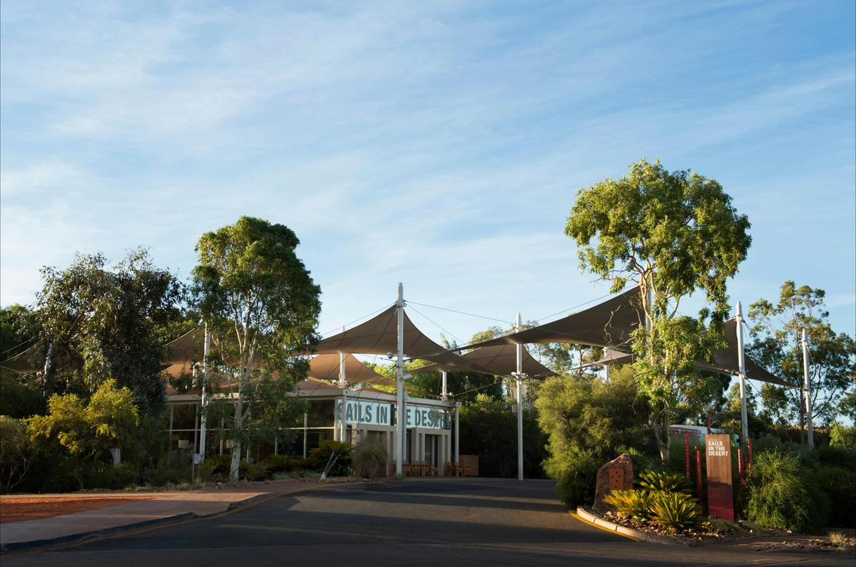 Exterior of Sails in the Desert Hotel