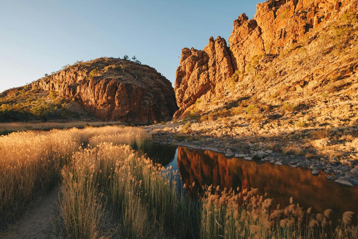 Desert hues at Glen Helen Gorge