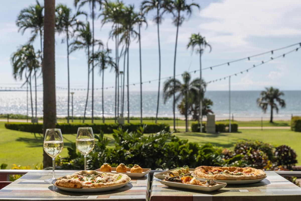 Wine and food with a great view