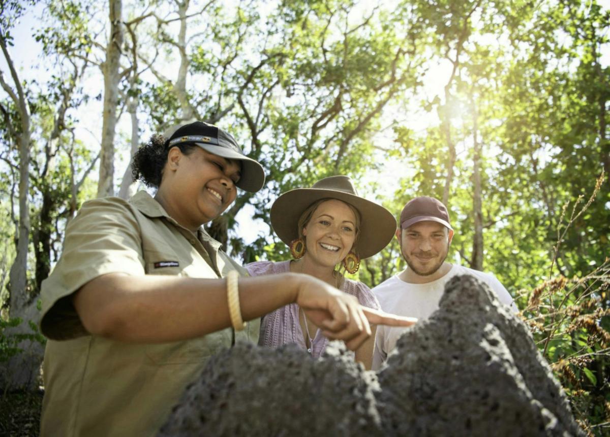 Two visitors on an Ayal Aboriginal Tour in Kakadu National Park