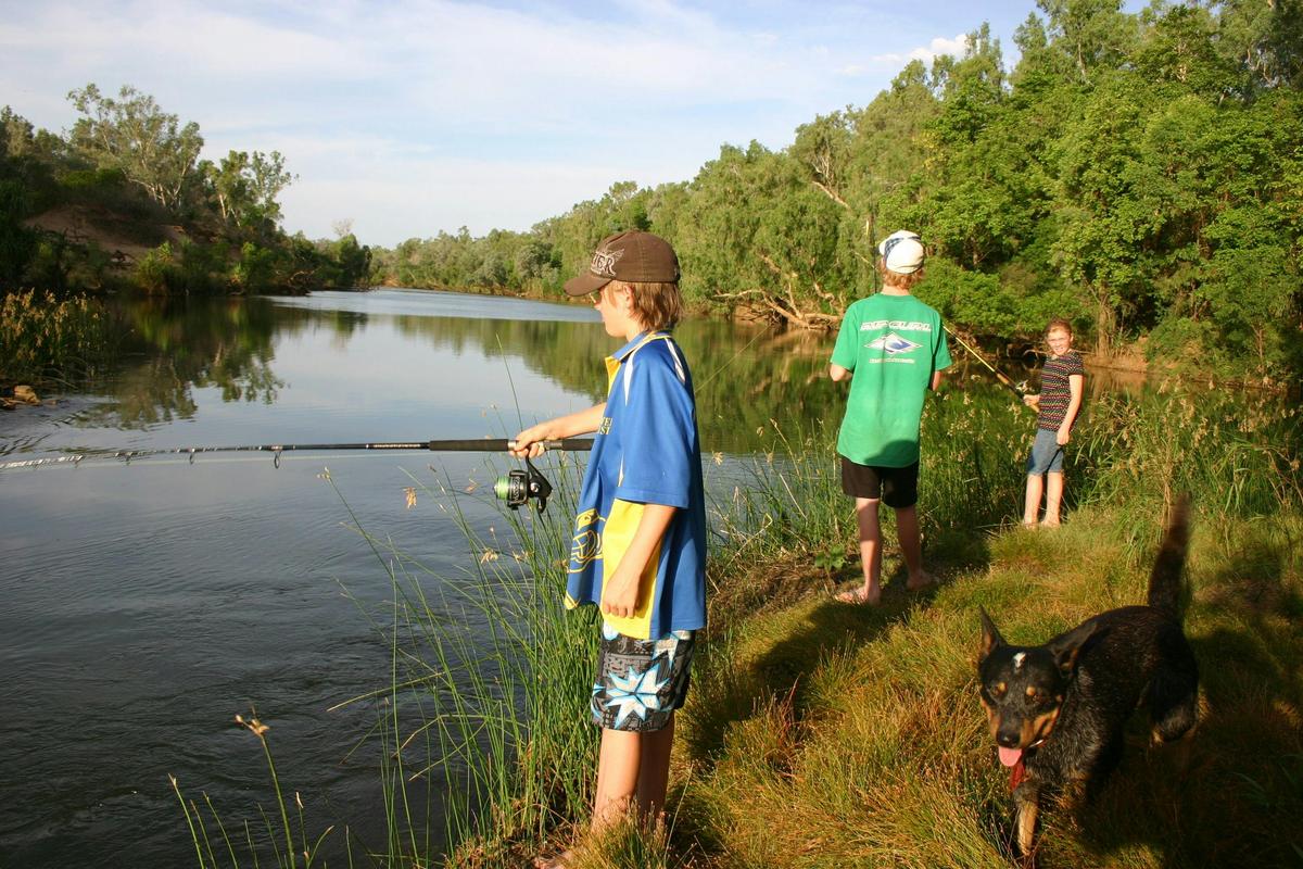 Fishing at the Katherine river.