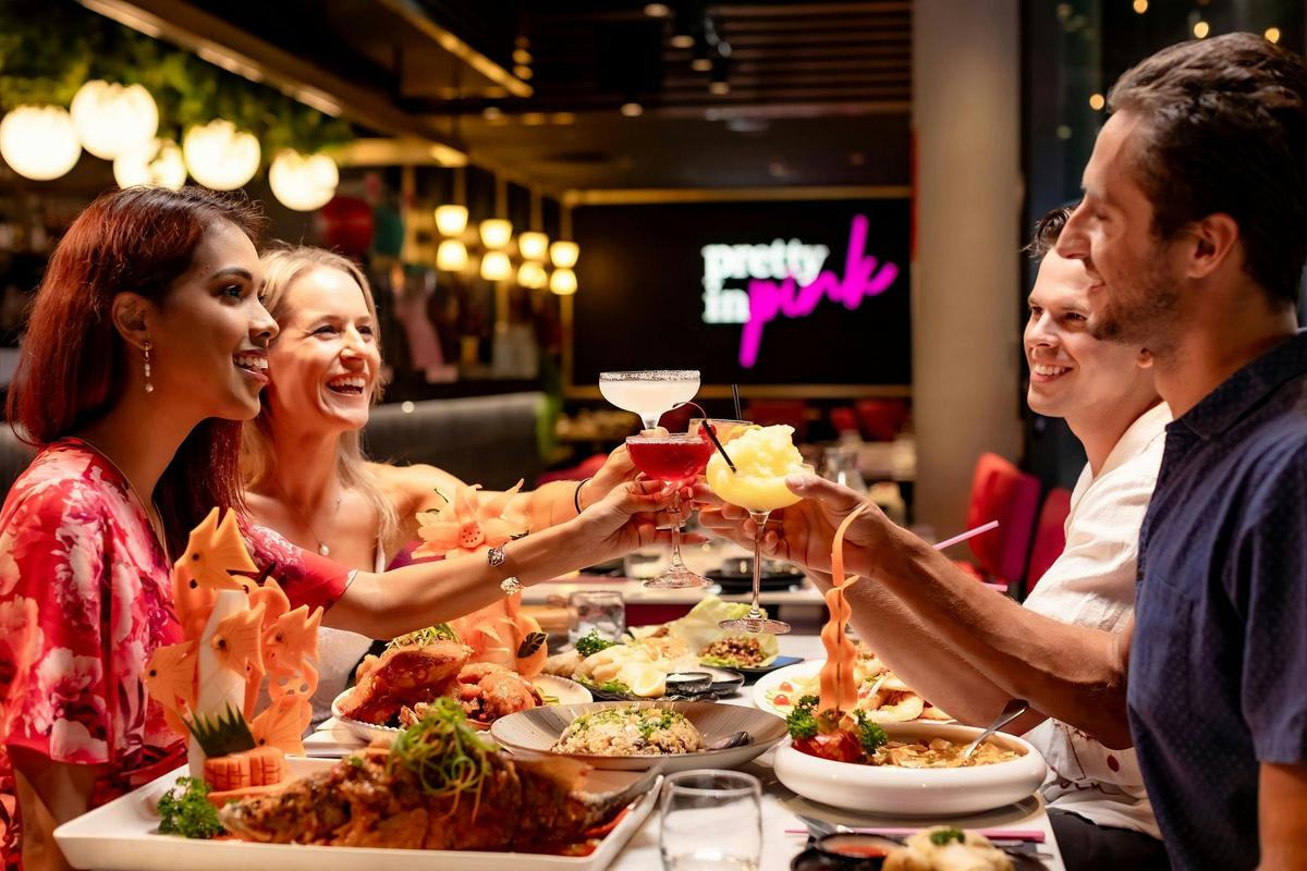 Cheers to good food and great company!