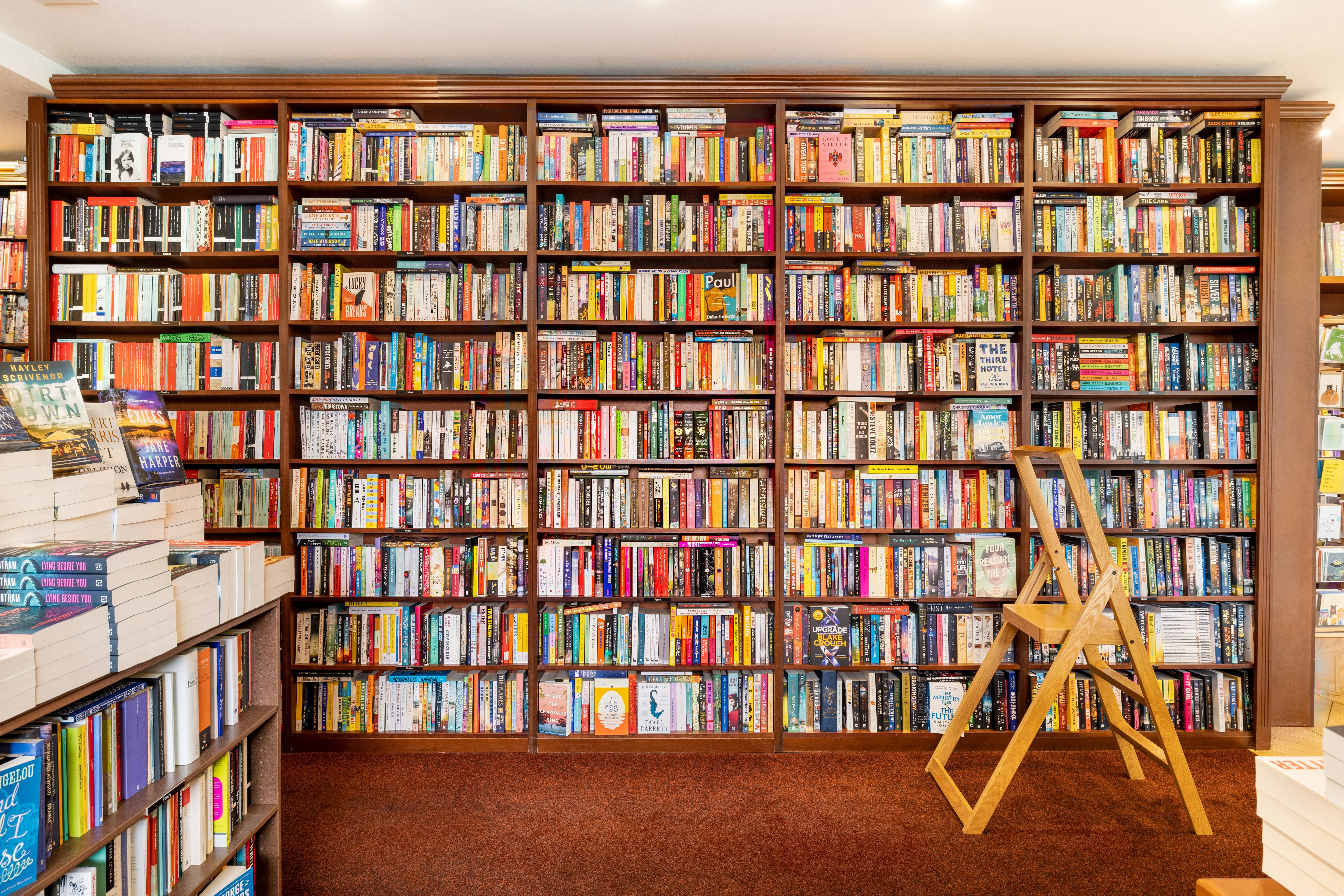 Potts Point Bookshop - the fiction wall