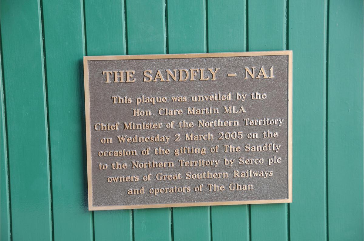 Sandfly commemorative plaque
