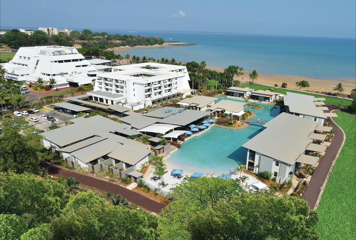 artists rendition of Mindil Beach Casino Resort, with the iconic Mindil Beach in the background