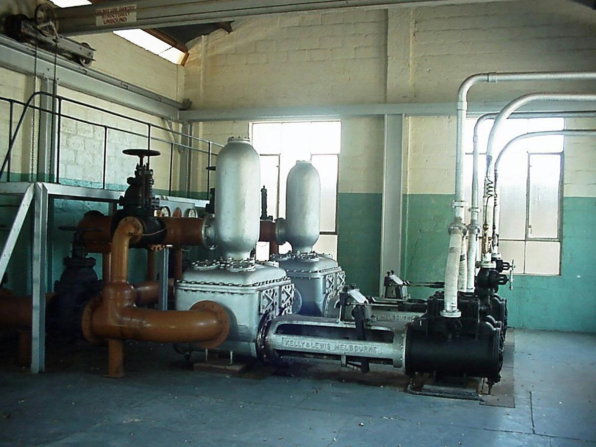 Kelly and Lewis steam driven pumps