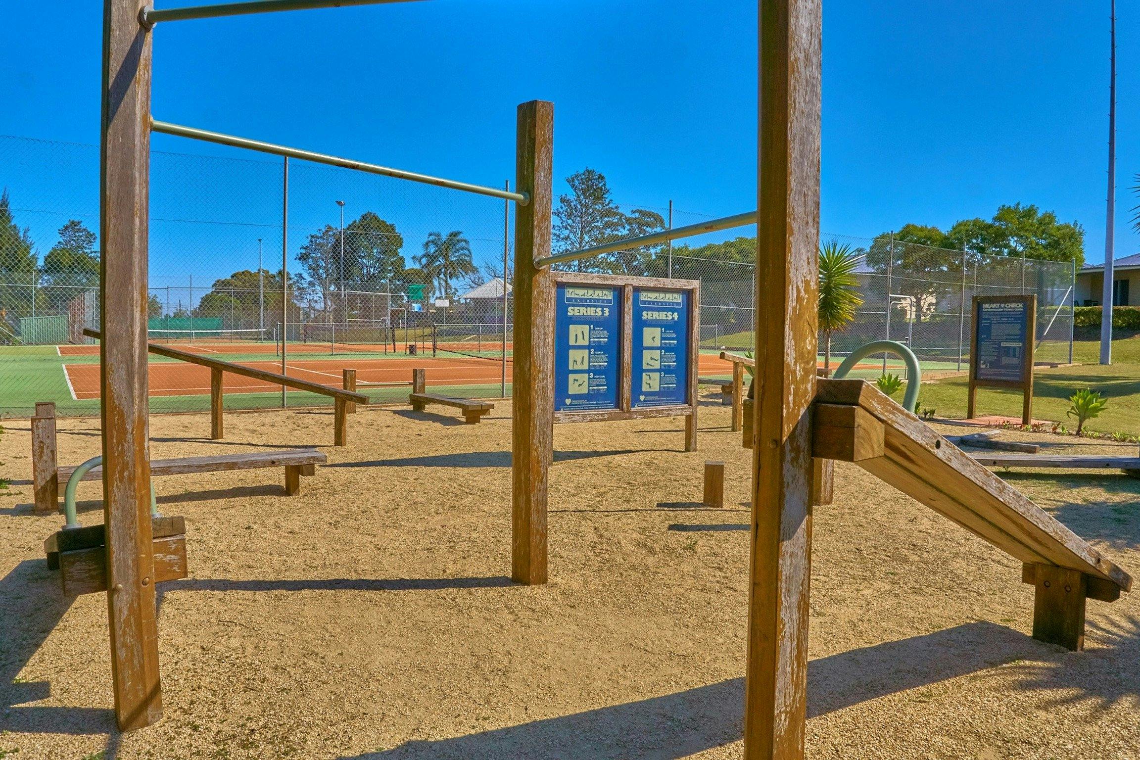Outdoor gym at Raworth Tennis Centre