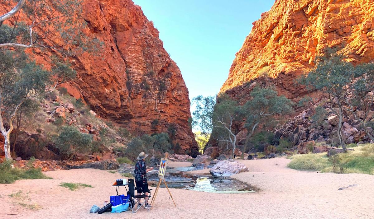 Simpsons Gap Sunset Watercolour Painting Class