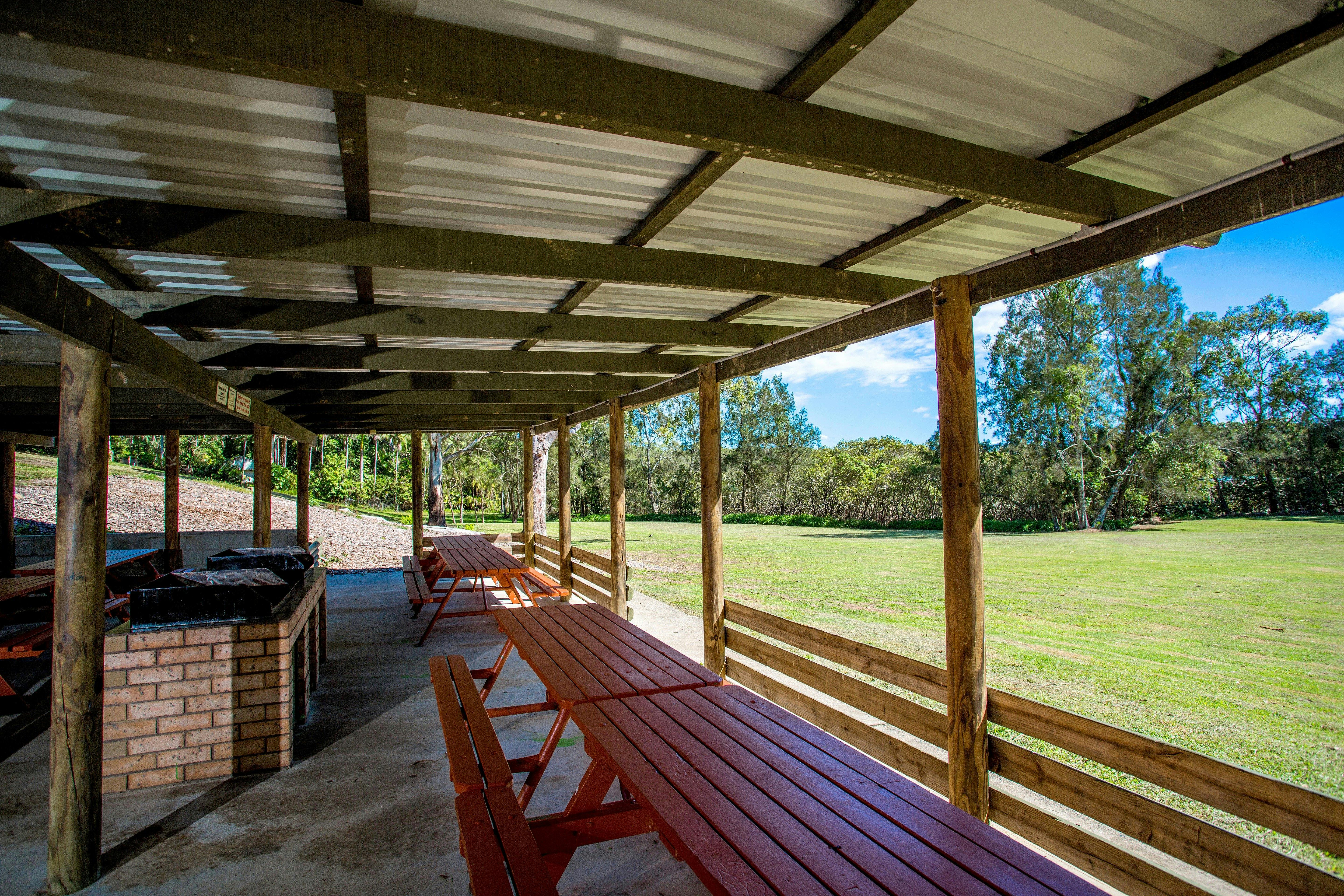 Picnic shelters are available for hire at Boambee Creek Reserve