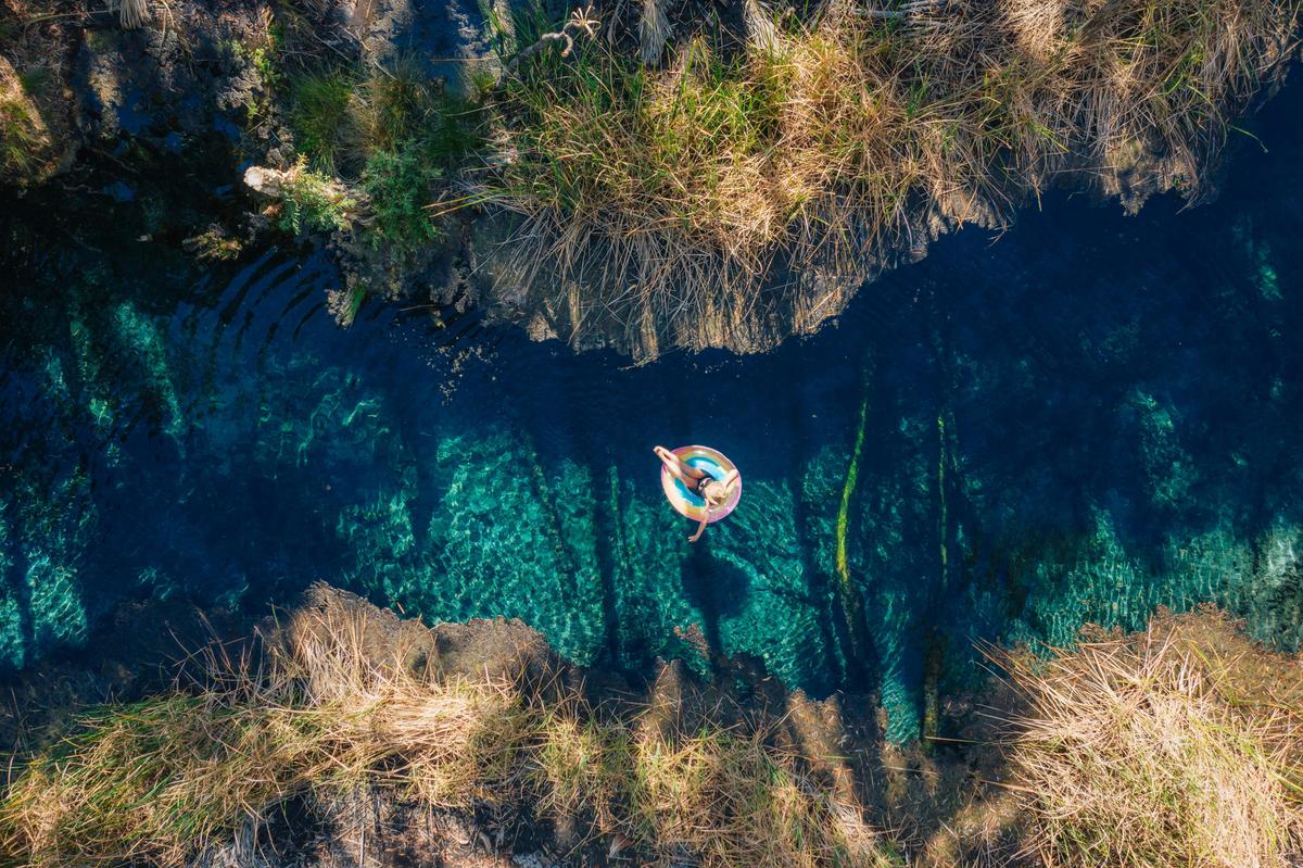 Floating at Bitter Springs