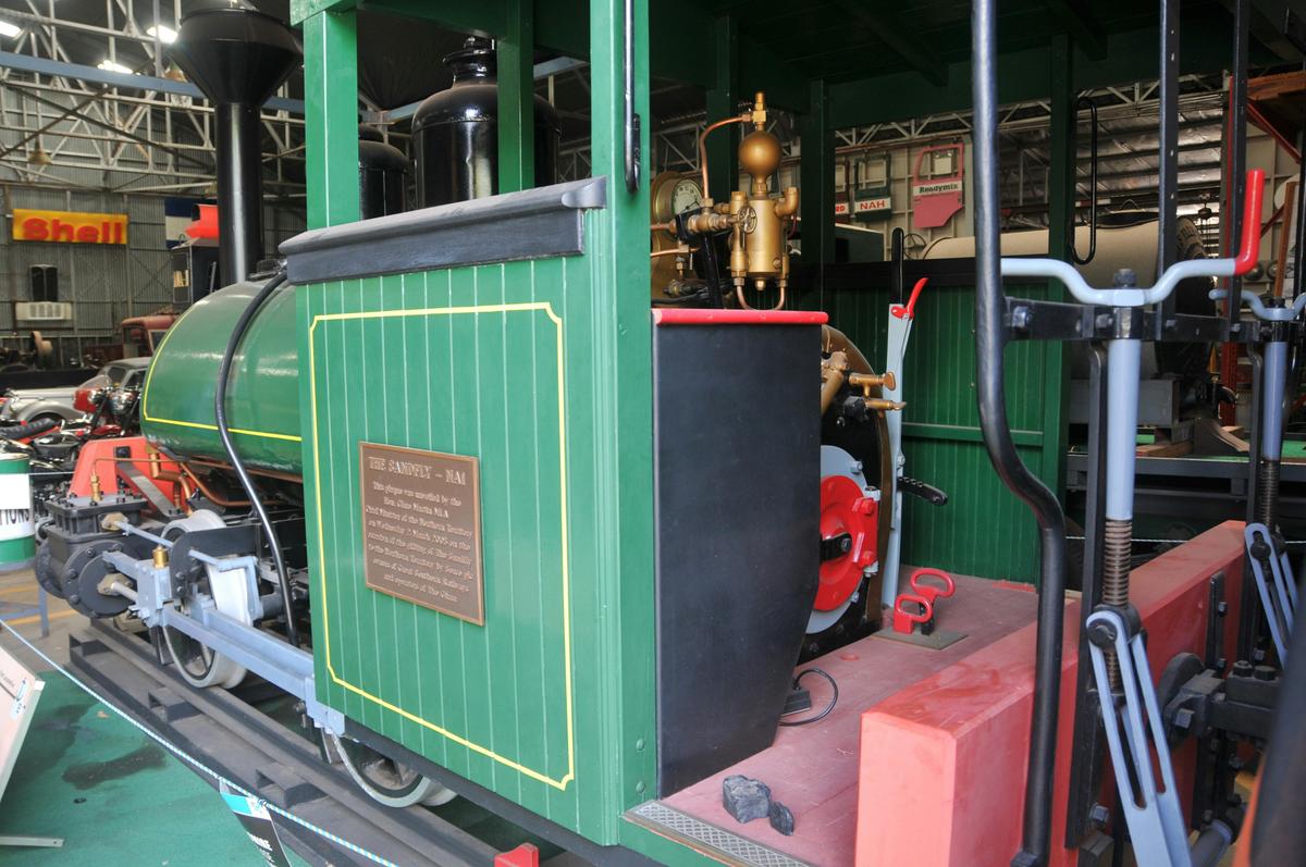Detail of the steam locomotive.