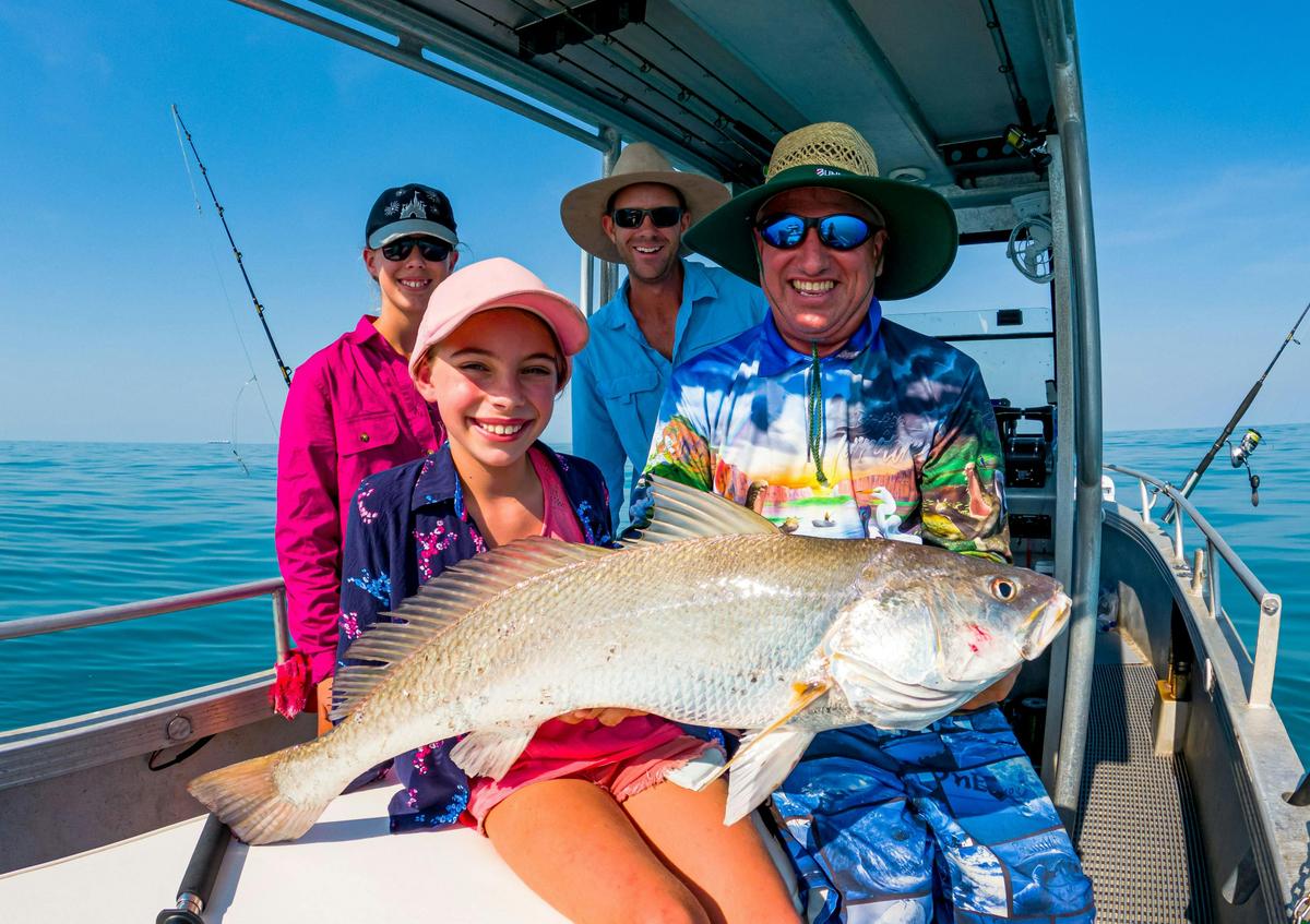 Chelsea with her first NT Black Jewfish certainly won the fish of the day for bragging rights