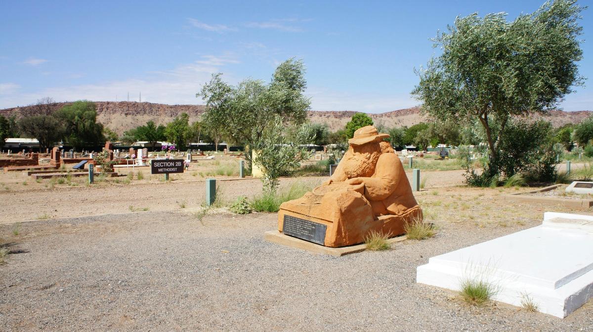 General view of the cemetery grounds, with Harold Lasseter’s grave.