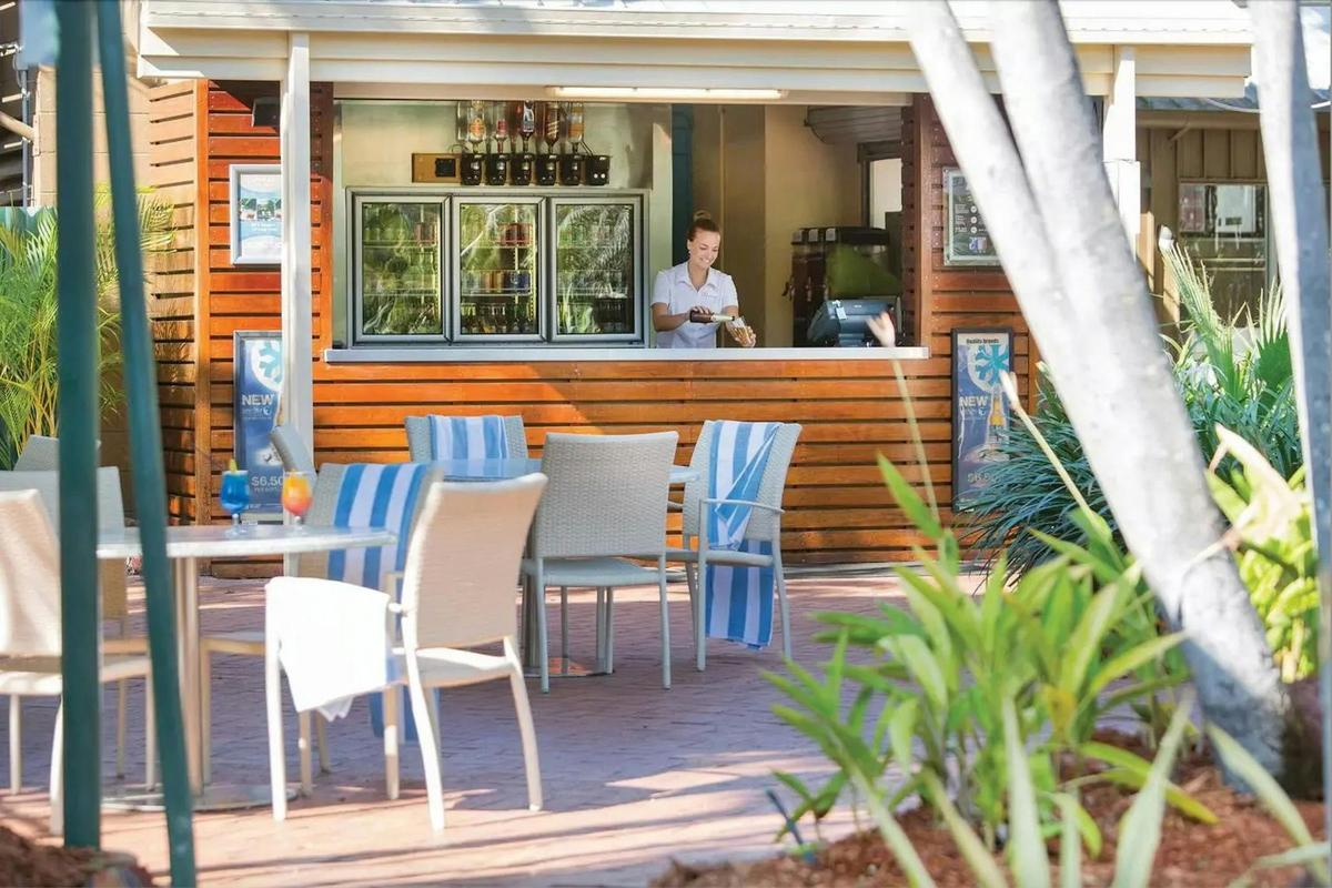 Poolside bar serving refreshments and light snacks.