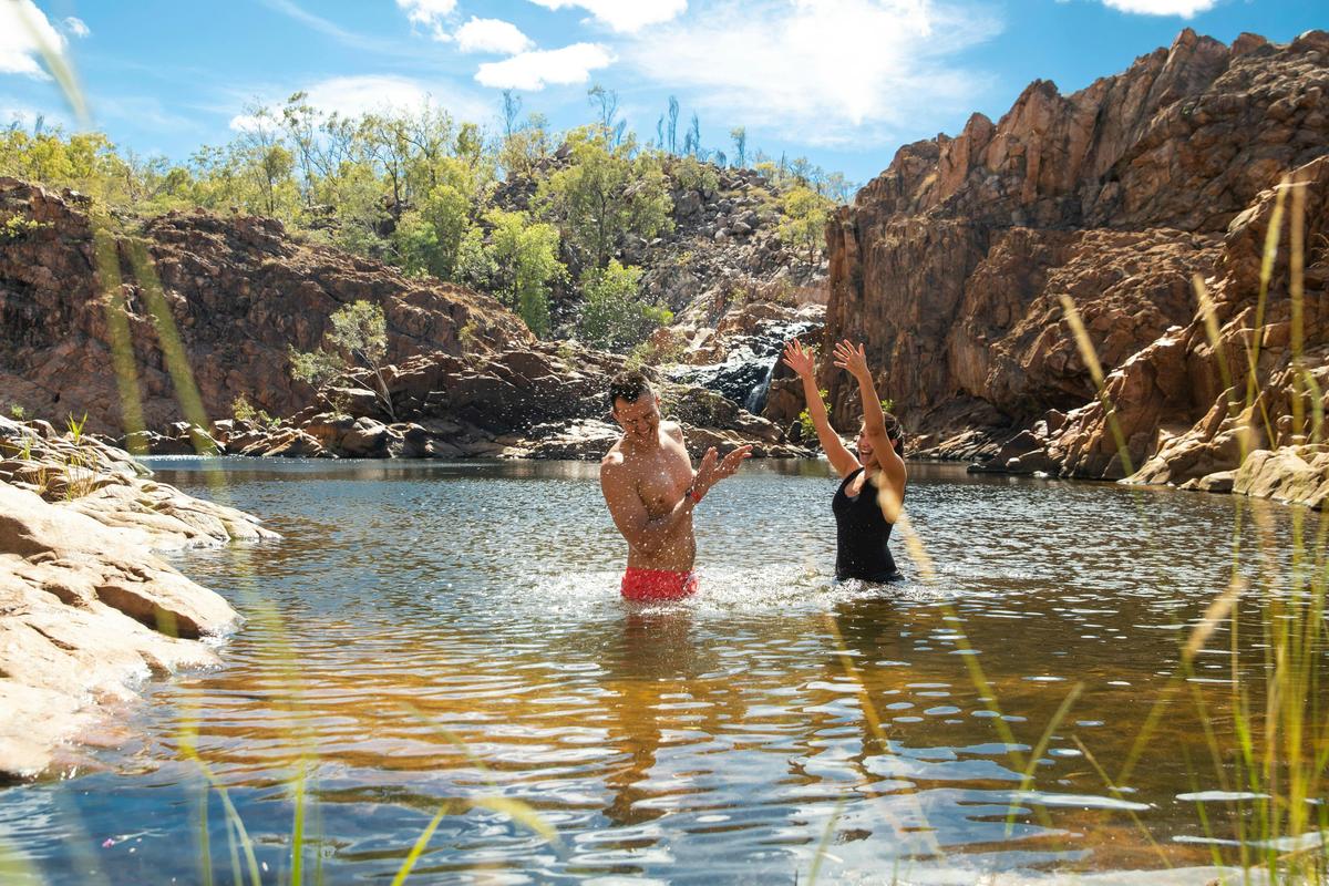 Katherine Gorge Cruise & Edith Falls (Leliyn) Day Tour