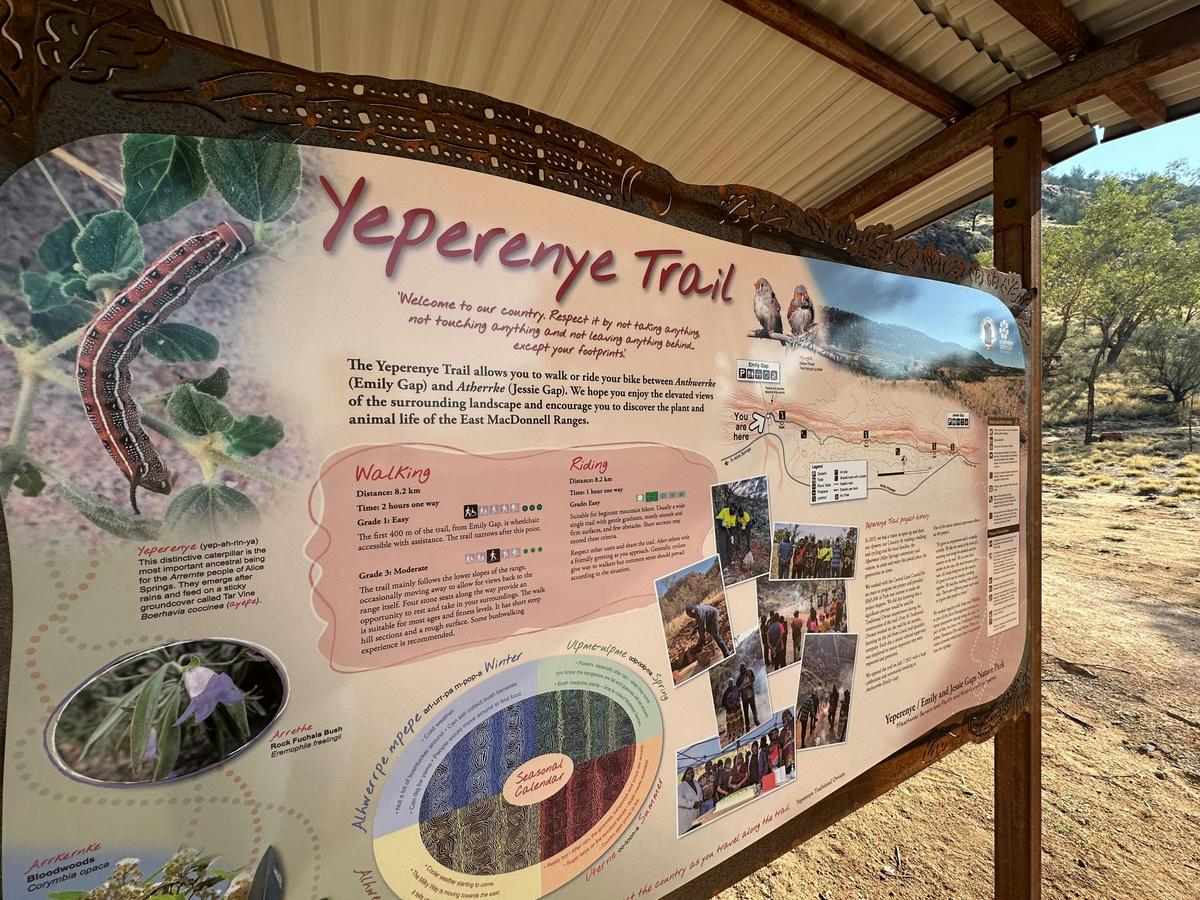 Yeperenye Trailhead Sign
