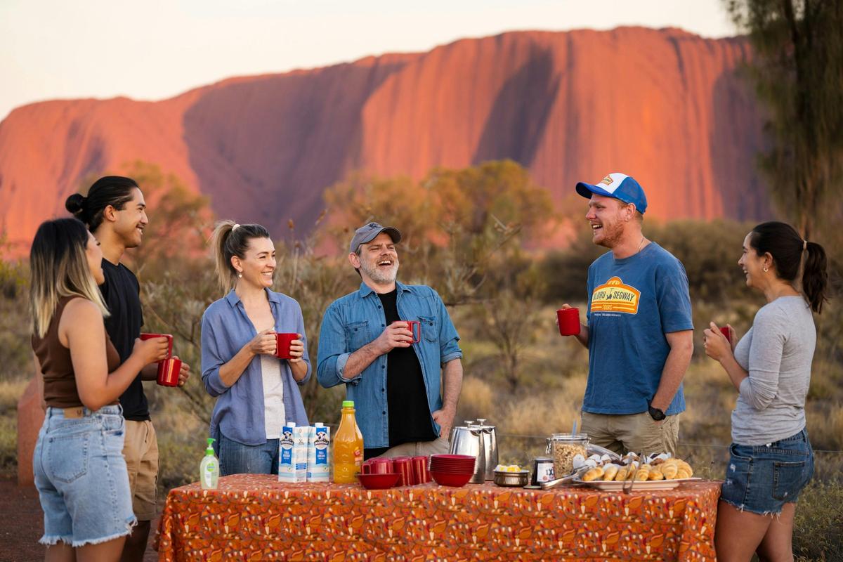 Uluru Segway Tours offer a sunrise tour, complete with a picnic breakfast at Uluru.