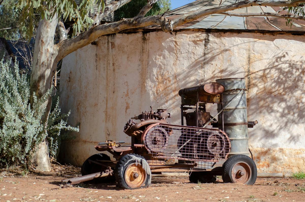 Old machinery equipment at Hermannsburg