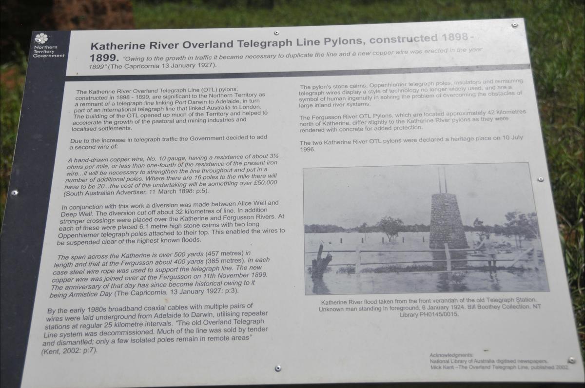 Interpretative panel, north bank of the Katherine River.