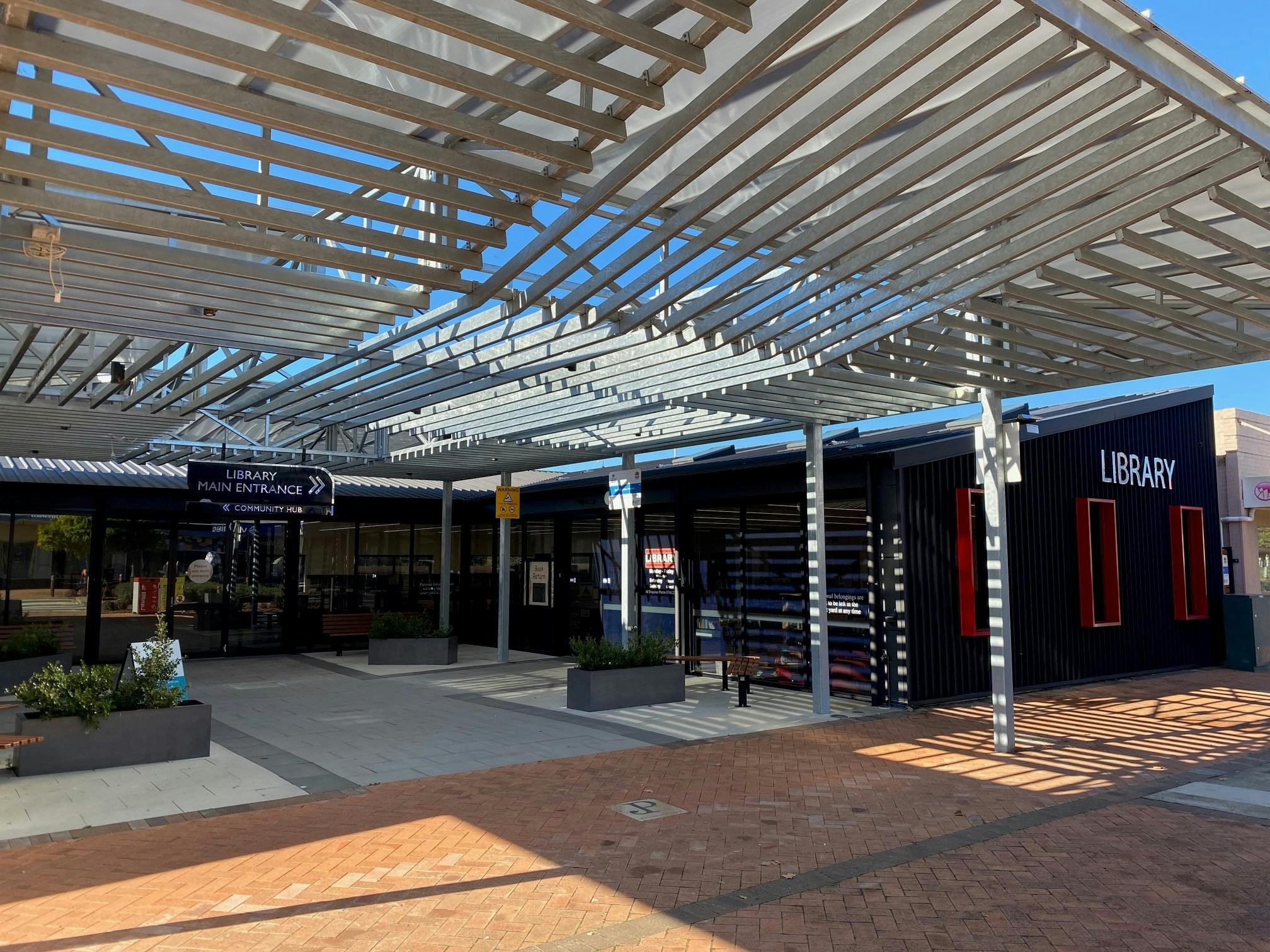 Quirindi Library courtyard