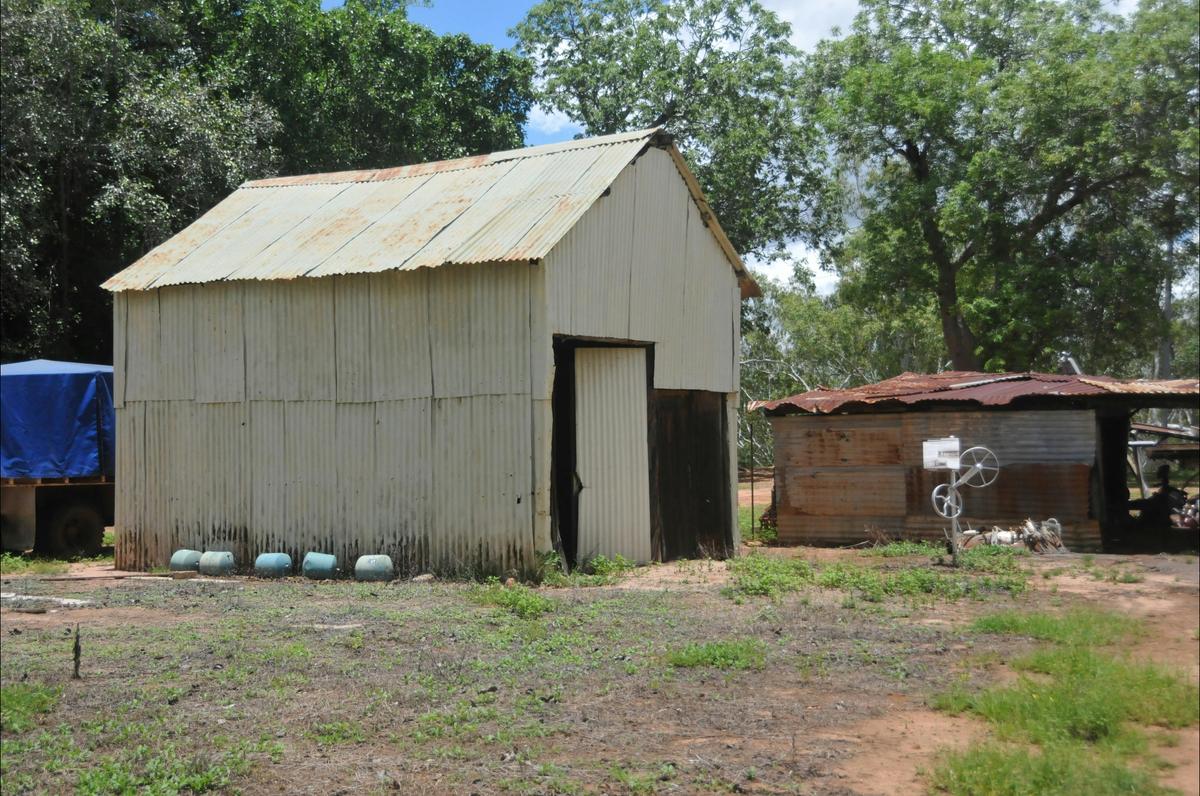 Harness Shed and lean-to structure.