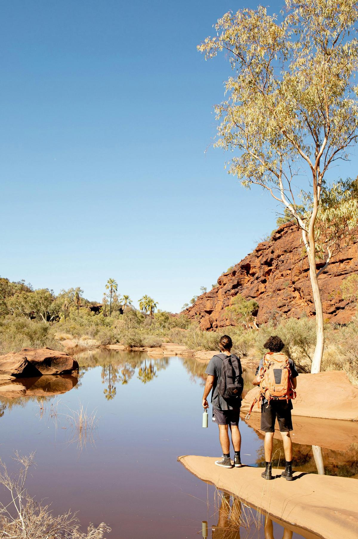 Friends exploring Finke Gorge National Park