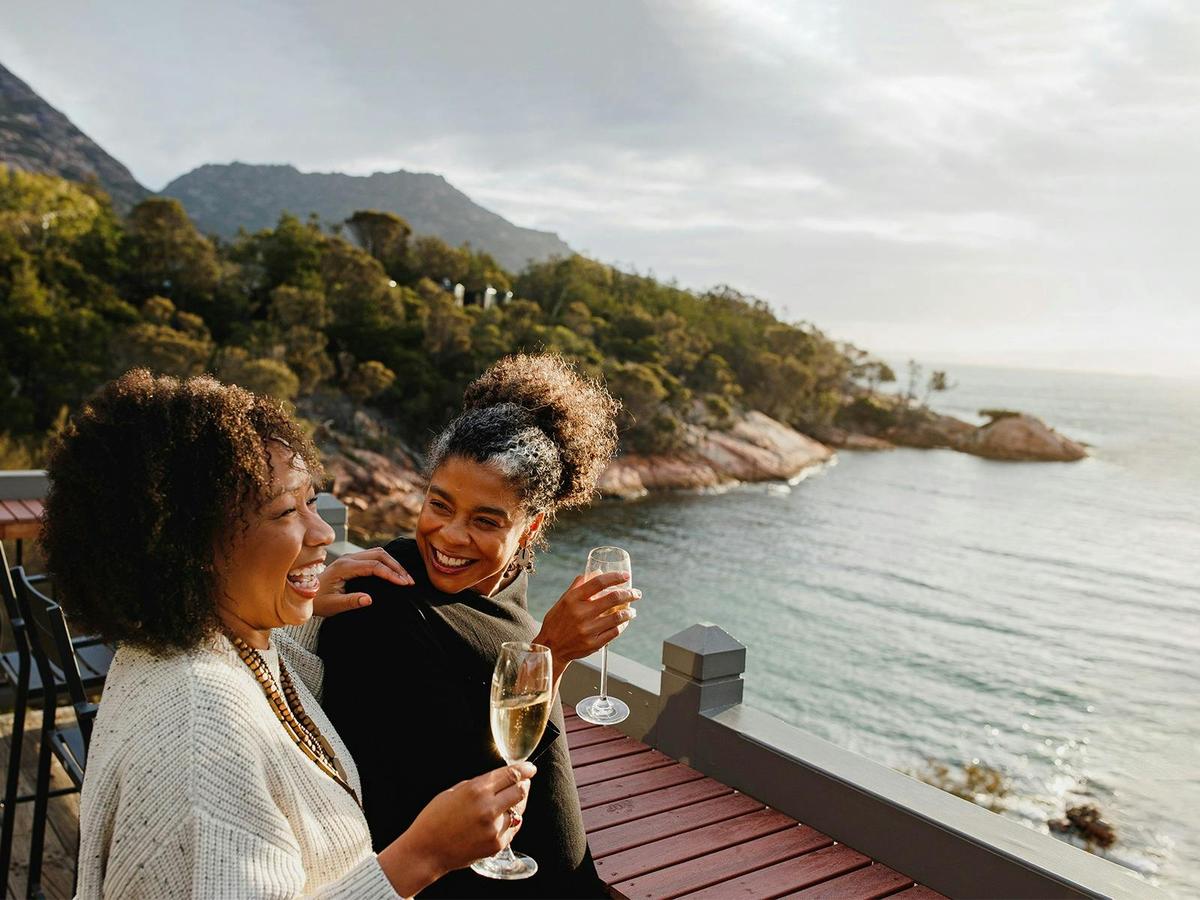 Freycinet Lodge Deck Sunset
