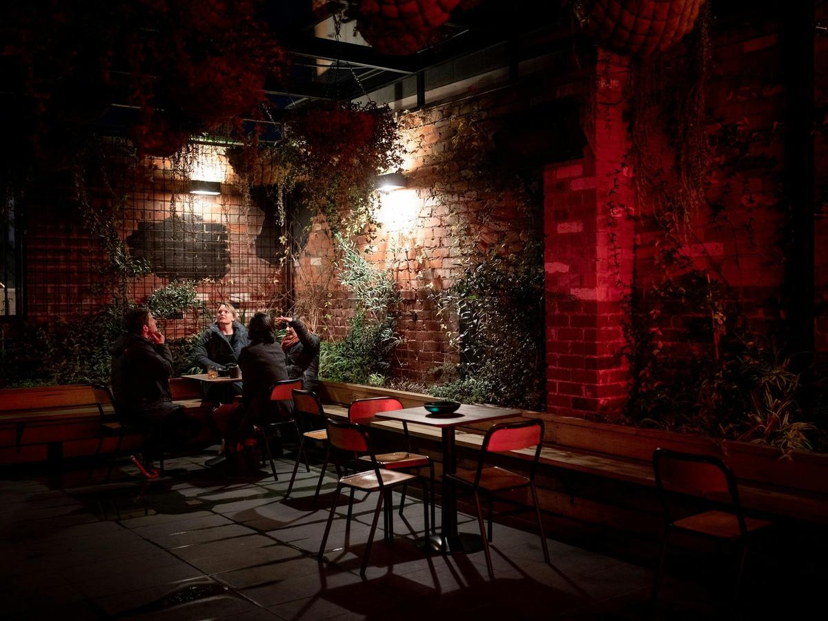 Altar's first floor beer garden and smoking courtyard