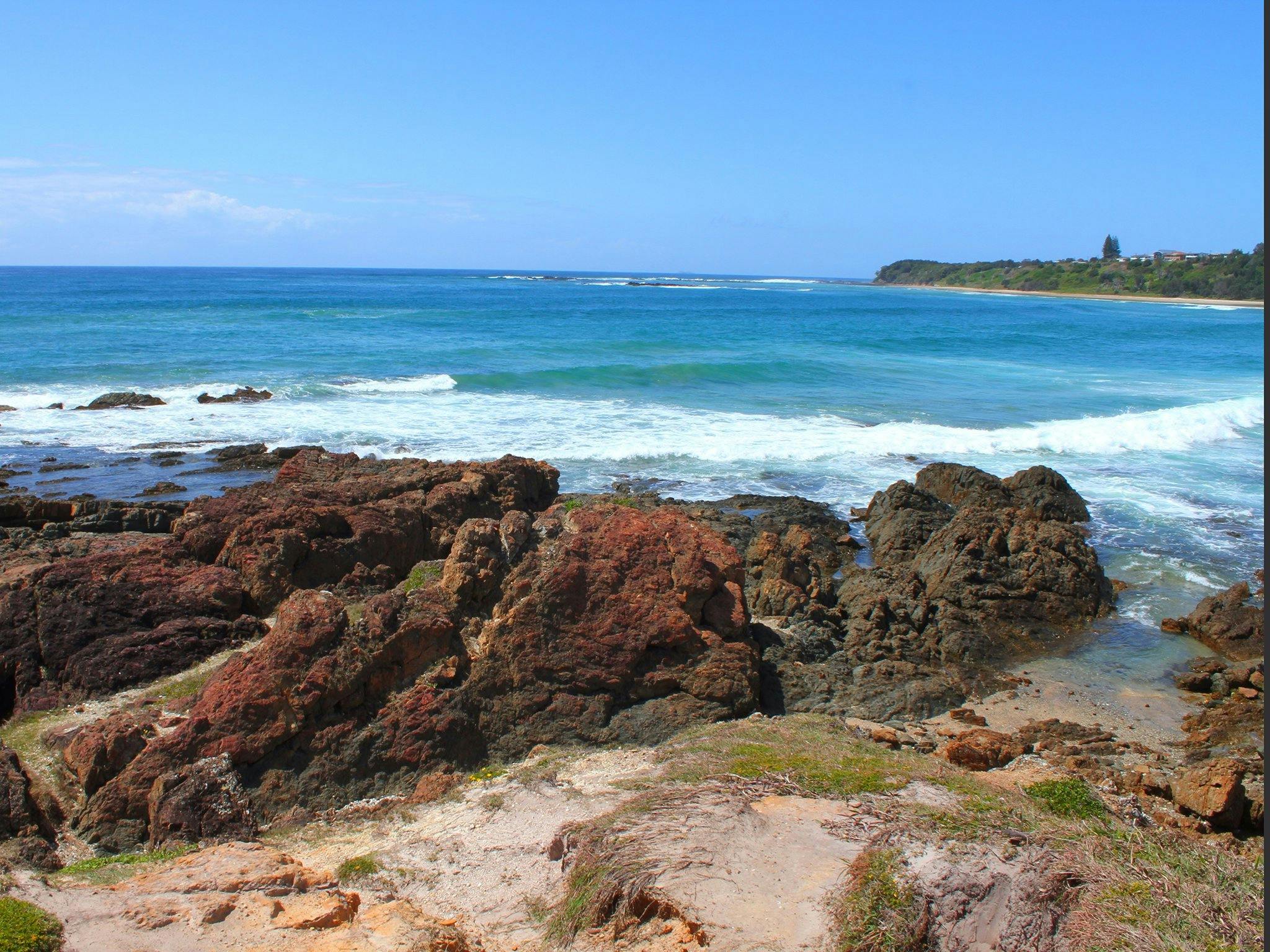 South aspect with some prime Minnie Water real estate top right.