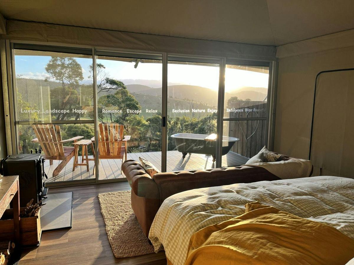 Glamping tent interior