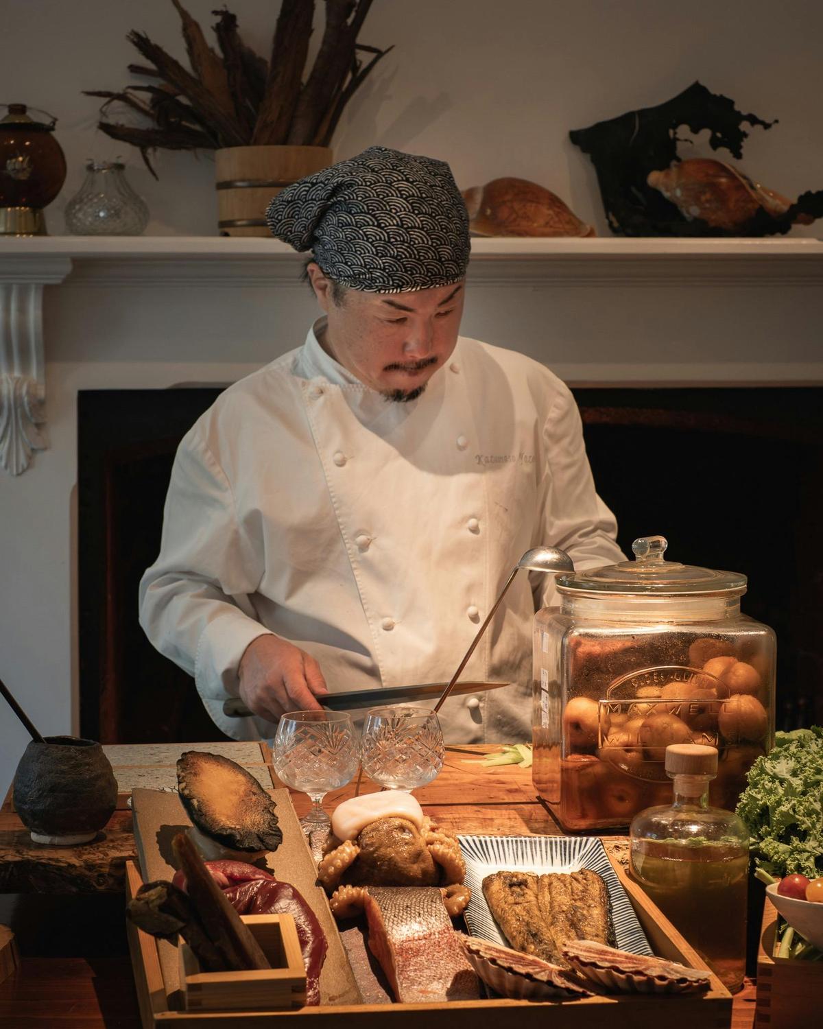 Chef Kazumasa prepared SHIOmakase 14 courses dinner