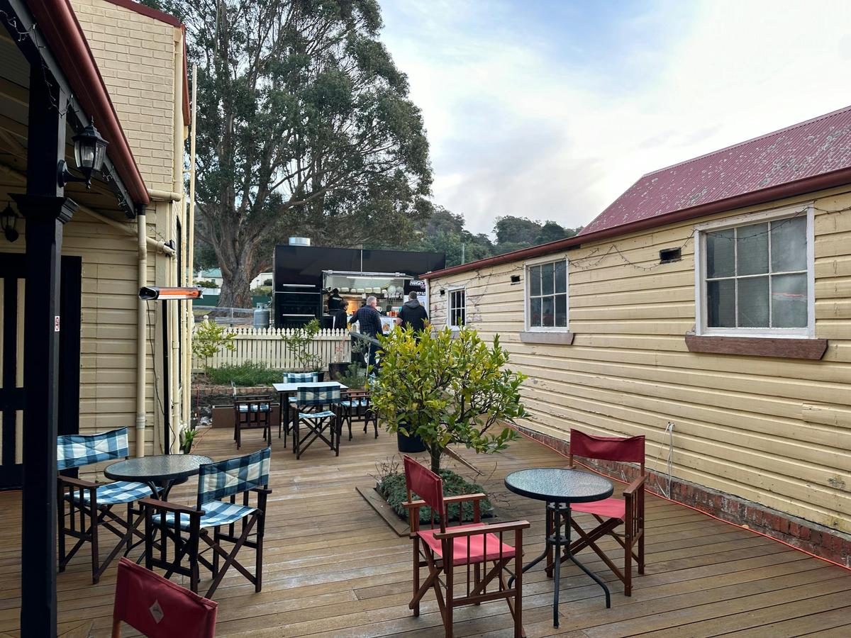 The back deck at the Exchange Hotel