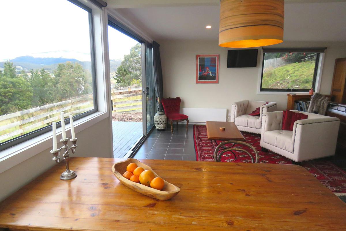 Looking across from the kichen to the sitting area
