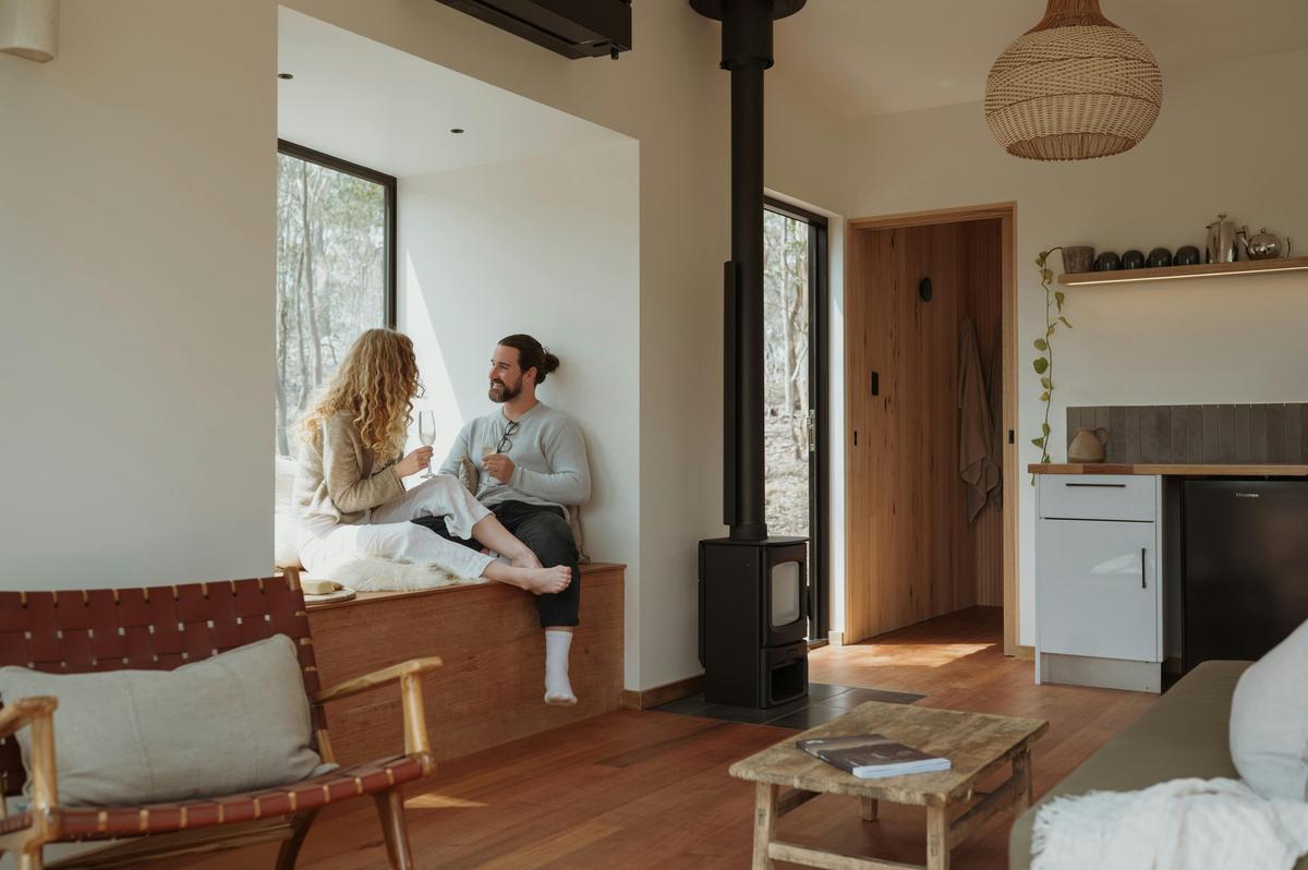 Relax in the cabin before immersing yourself in nature