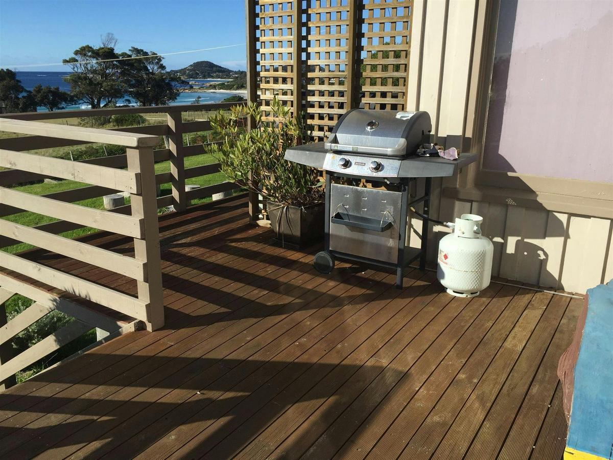 Gas barbecue on deck