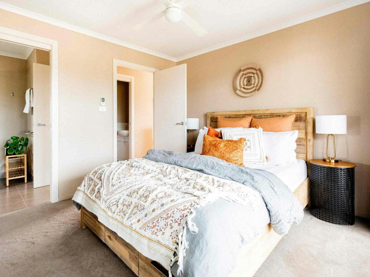 Comfortable bedrooms for slow coastal mornings.