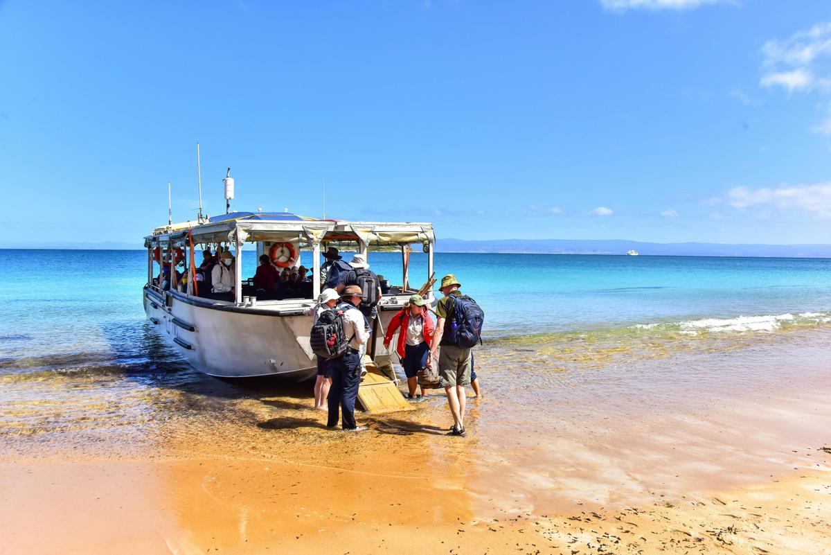 Coral Expeditions Xplorer at Wineglass Bay