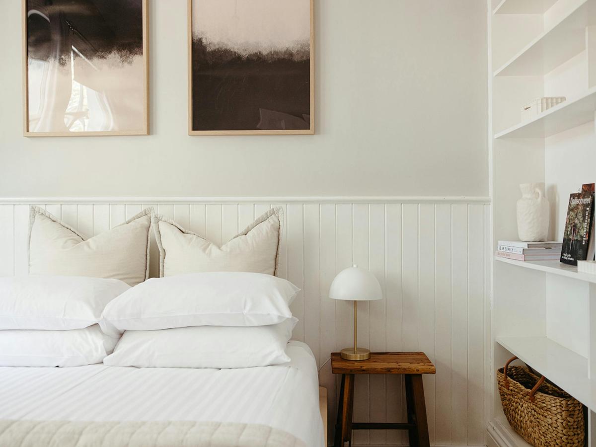 Our Master bedroom has a beautiful view of Mt Wellington & the Oak trees that line the street.