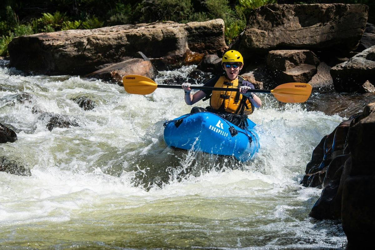 Fun rapids up to grade three are encountered in the Alum Cliffs.