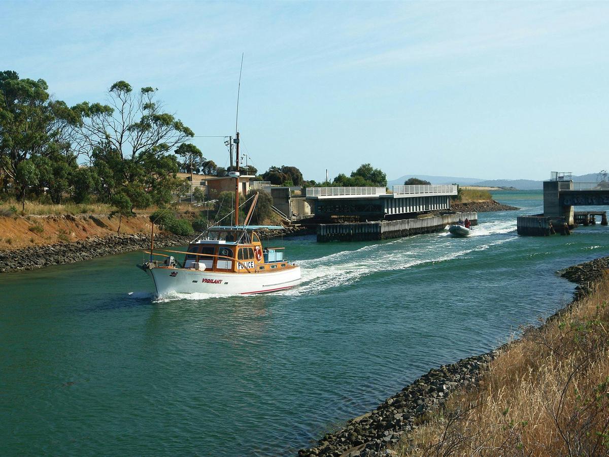 Passing through the Denison Canal