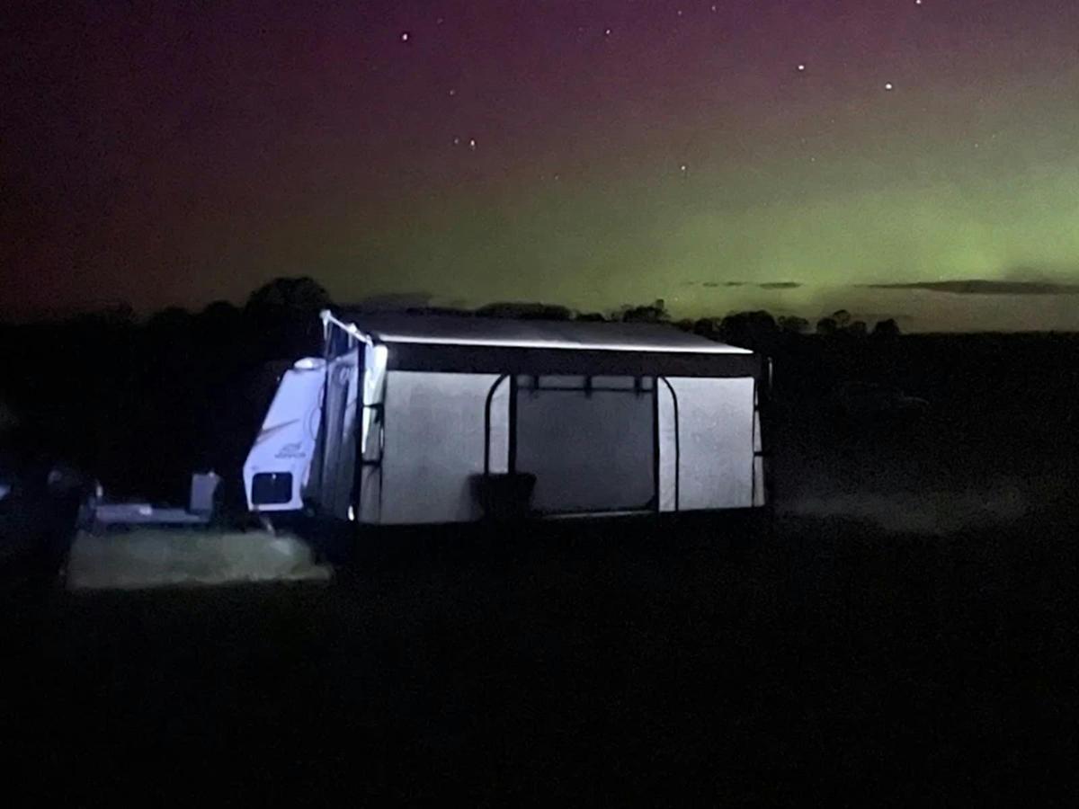 Southern lights at Craigie Knowe Camp Ground
