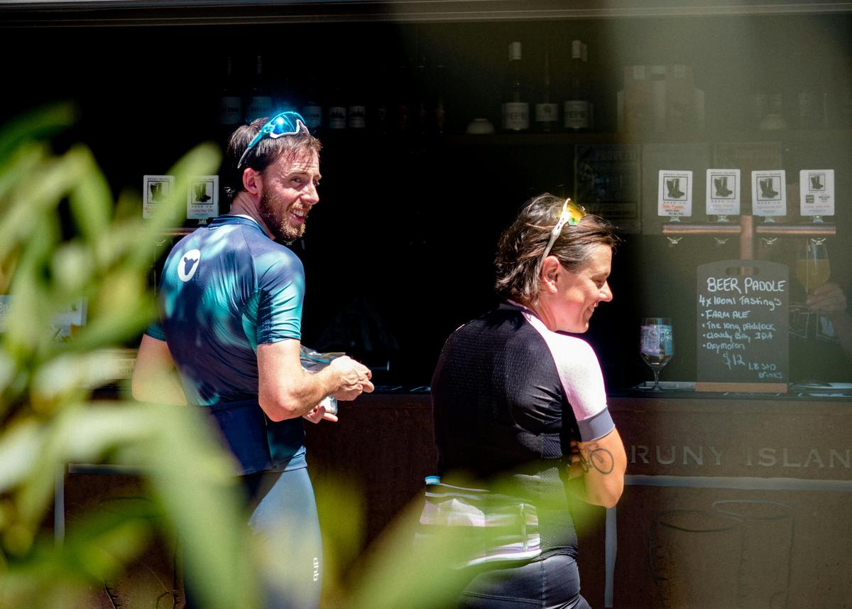 It's not all about the riding - the food (and beer) stops are just as important
