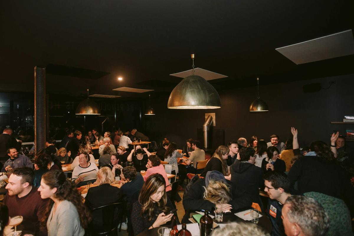Busy and warm café environment