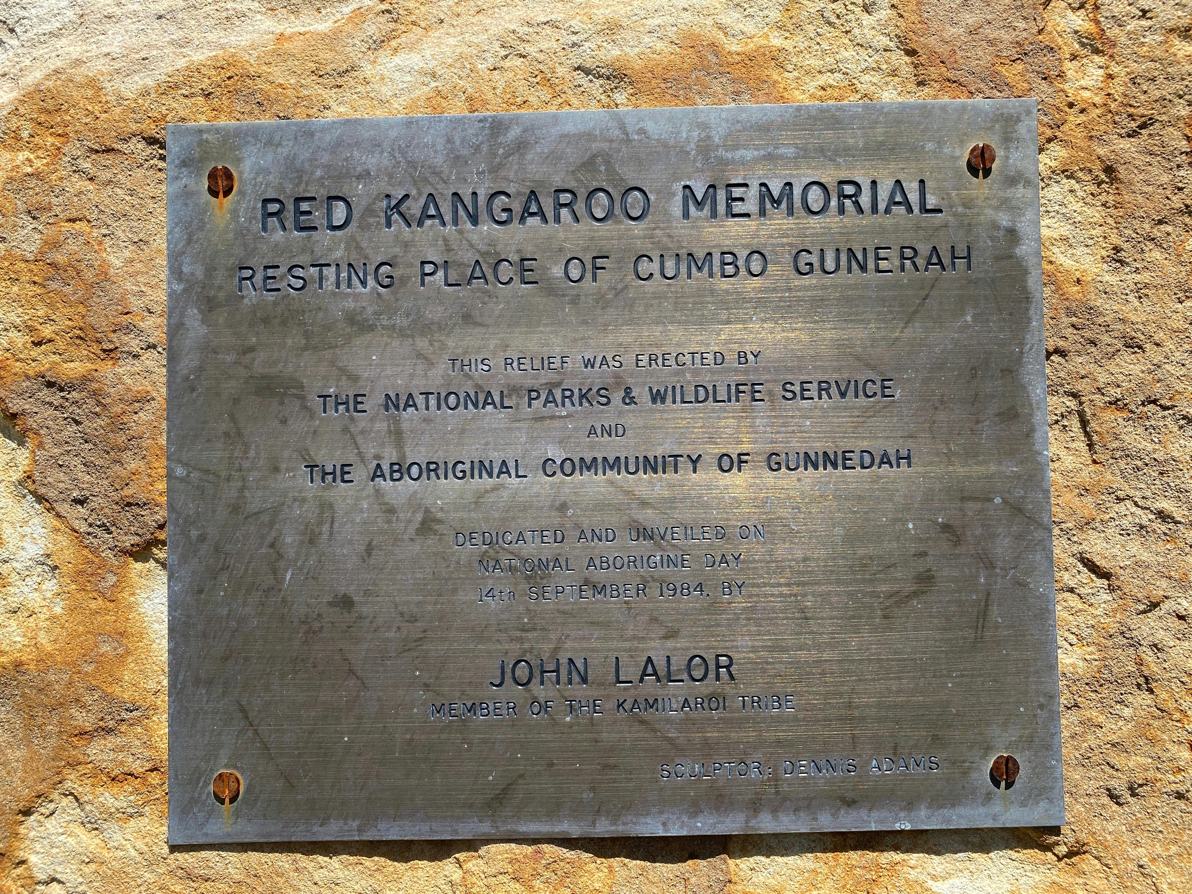 Red Chief Memorial Plaque